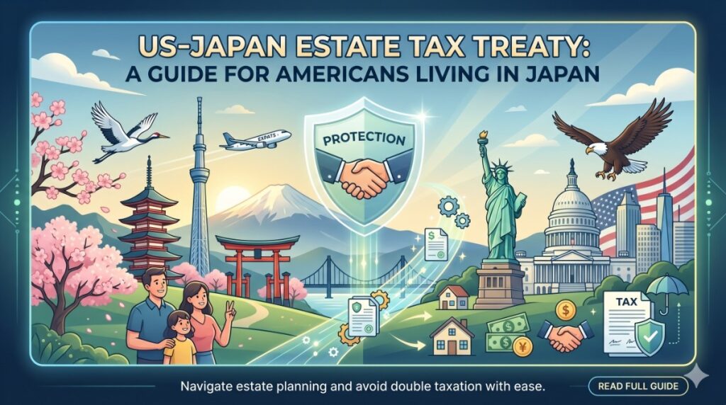 Expats from the United States residing in Japan are shielded from the burden of double taxation on inheritances thanks to the US-Japan Estate Tax Treaty.